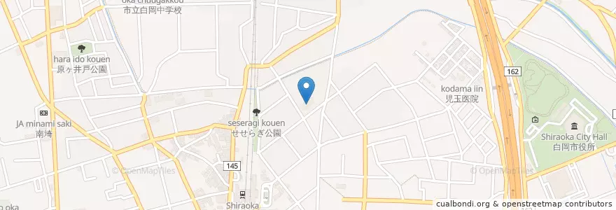 Mapa de ubicacion de 白岡市立図書館 en Japan, 埼玉県, 白岡市.