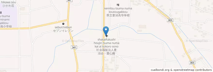 Mapa de ubicacion de 社会福祉法人妻沼会　愛心園 en اليابان, 埼玉県, 熊谷市.
