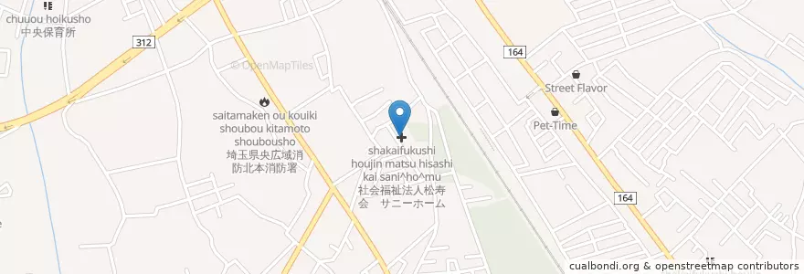 Mapa de ubicacion de 社会福祉法人松寿会　サニーホーム en 일본, 사이타마현, 北本市.