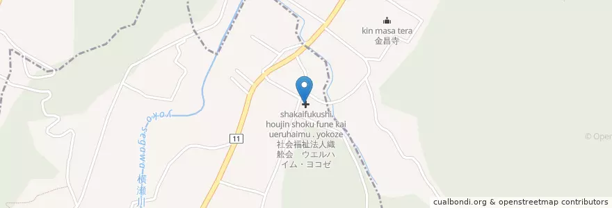 Mapa de ubicacion de 社会福祉法人織舩会 ウエルハイム・ヨコゼ en 日本, 埼玉県.