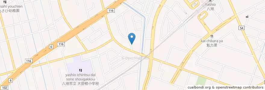 Mapa de ubicacion de 福寿会埼玉回生病院 en Japonya, 埼玉県, 八潮市.