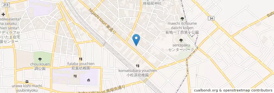 Mapa de ubicacion de 私立小松原中学校 en Japan, 埼玉県, さいたま市, 浦和区, 南区.