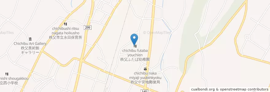 Mapa de ubicacion de 秩父ふたば幼稚園 en Japão, 埼玉県, 秩父市.