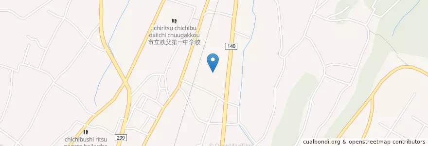 Mapa de ubicacion de 秩父消防署 en 日本, 埼玉県, 秩父市.