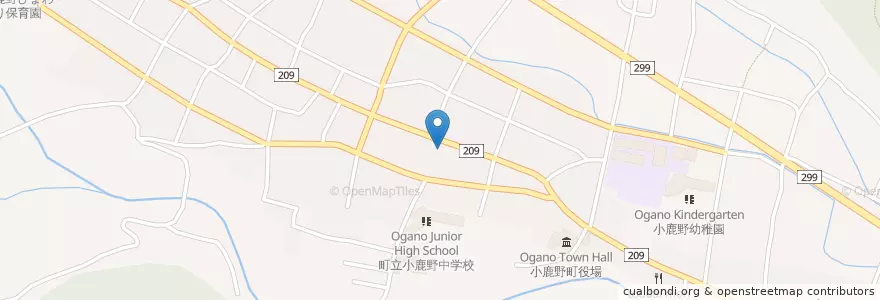 Mapa de ubicacion de 秩父消防署小鹿野両神分署 en Japão, 埼玉県, 秩父郡, 小鹿野町.
