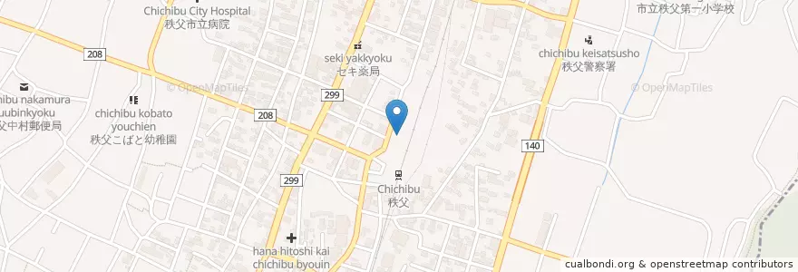 Mapa de ubicacion de 秩父警察署秩父駅前交番 en Japon, Préfecture De Saitama, 秩父市.