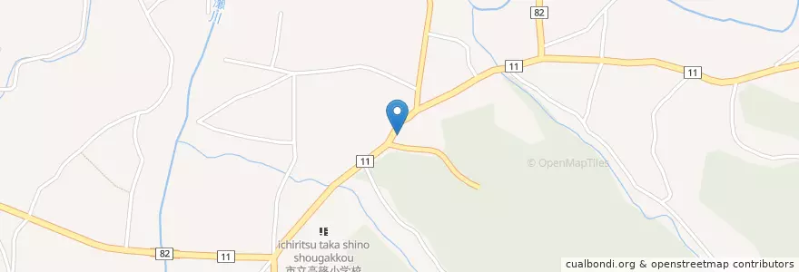Mapa de ubicacion de 秩父警察署高篠駐在所 en 日本, 埼玉県, 秩父市.