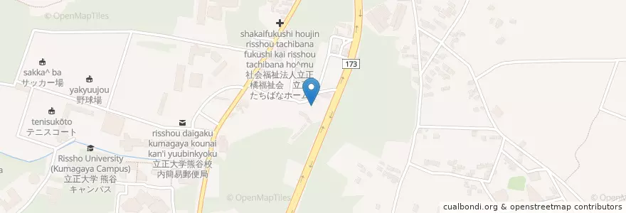 Mapa de ubicacion de 立正幼稚園 en 일본, 사이타마현, 熊谷市.