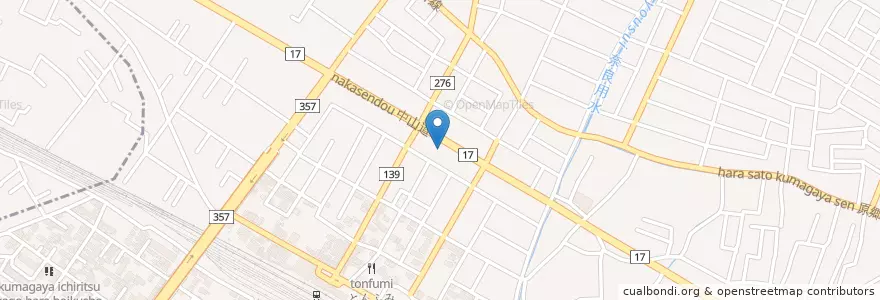 Mapa de ubicacion de 籠原駅前郵便局 en Japonya, 埼玉県, 熊谷市.