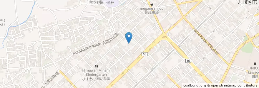 Mapa de ubicacion de 脇田新町保育園 en Japan, 埼玉県, 川越市.