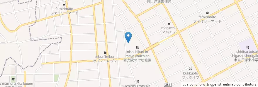 Mapa de ubicacion de 西光院マヤ幼稚園 en Japonya, 埼玉県, 川口市.