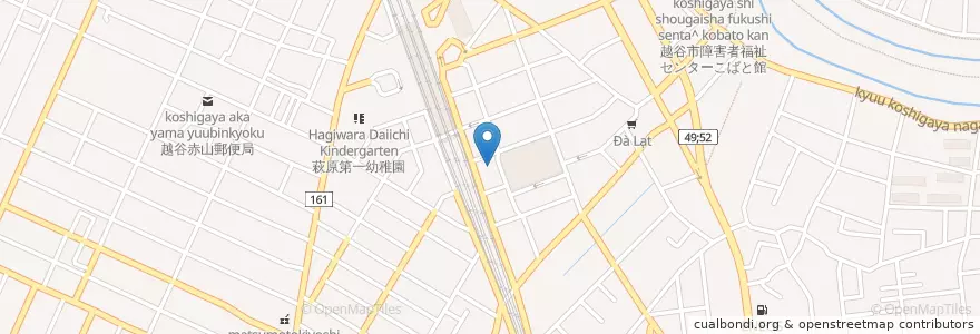 Mapa de ubicacion de 賢仁会産婦人科菅原病院 en Japão, 埼玉県, 越谷市.