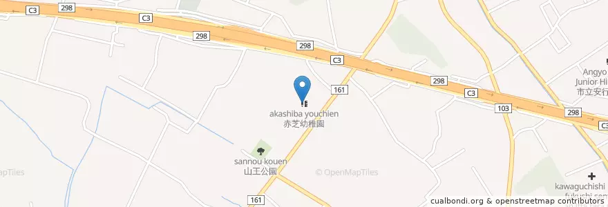 Mapa de ubicacion de 赤芝幼稚園 en Japón, Prefectura De Saitama, 川口市.