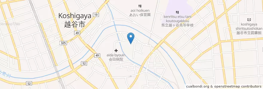 Mapa de ubicacion de 越谷幼稚園 en 日本, 埼玉県, 越谷市.
