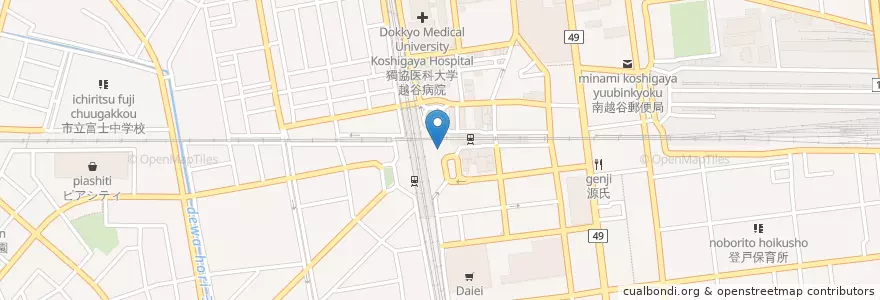 Mapa de ubicacion de 越谷警察署南越谷駅前交番 en Giappone, Prefettura Di Saitama, 越谷市.