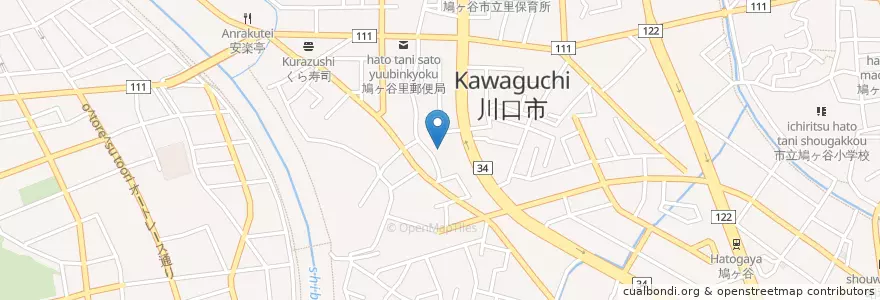 Mapa de ubicacion de 里幼稚園 en Japan, 埼玉県, 川口市.