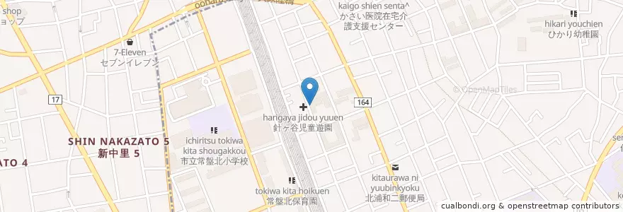 Mapa de ubicacion de 針ヶ谷保育園 en ژاپن, 埼玉県, さいたま市, 浦和区.
