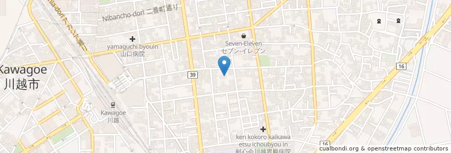 Mapa de ubicacion de 関東農政局消費・安全部地域第二課 en Japon, Préfecture De Saitama, 川越市.