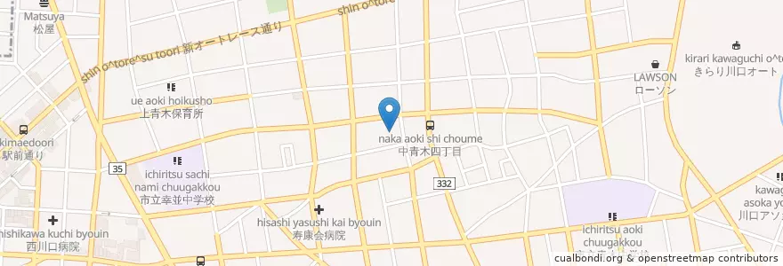 Mapa de ubicacion de 青木錦生幼稚園 en Japan, 埼玉県, 川口市.