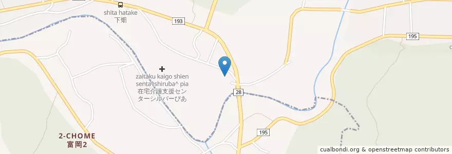 Mapa de ubicacion de 飯能下畑郵便局 en 日本, 埼玉県, 飯能市.