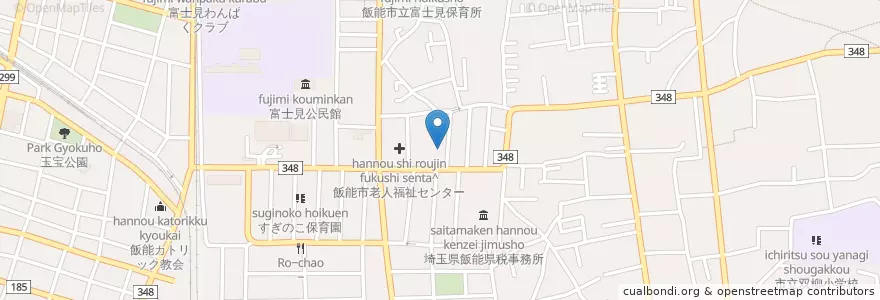 Mapa de ubicacion de 飯能双柳郵便局 en Japão, 埼玉県, 飯能市.