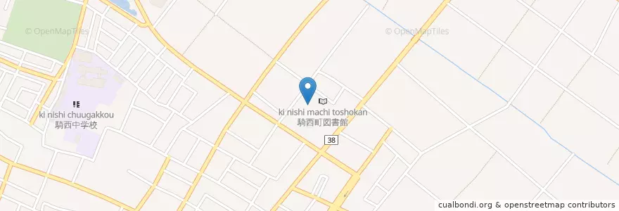 Mapa de ubicacion de 騎西町老人福祉センター en 日本, 埼玉県, 加須市.