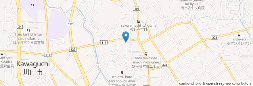 Mapa de ubicacion de 鳩ヶ谷市立児童館 en Jepun, 埼玉県, 川口市.