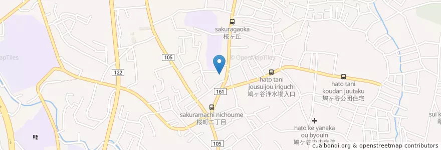 Mapa de ubicacion de 鳩ヶ谷桜町郵便局 en Japan, Präfektur Saitama, 川口市.