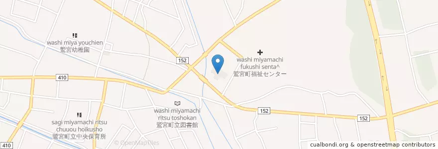 Mapa de ubicacion de 久喜市役所鷲宮総合支所 en 日本, 埼玉県, 久喜市.
