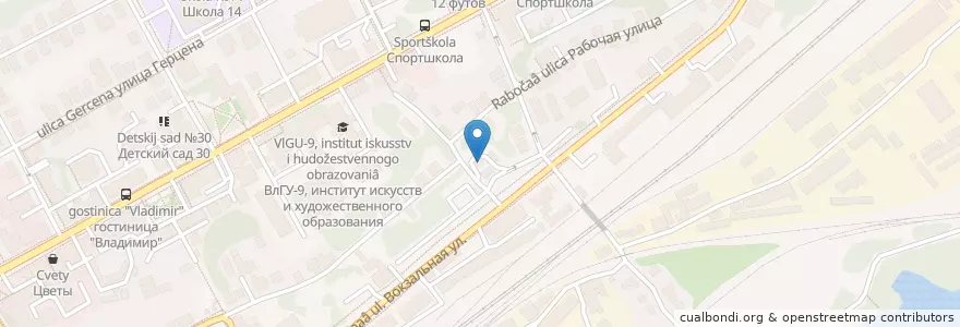 Mapa de ubicacion de Лукойл en Rússia, Distrito Federal Central, Владимирская Область, Городской Округ Владимир.