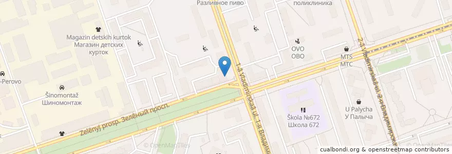 Mapa de ubicacion de Асна en Rusia, Центральный Федеральный Округ, Москва, Восточный Административный Округ, Район Перово.
