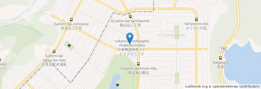 Mapa de ubicacion de 北陵集会所 en Japonya, 兵庫県, 川西市.