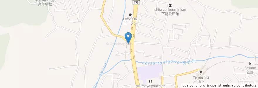 Mapa de ubicacion de 炭火焼肉炭小屋 en اليابان, 兵庫県, 川西市.