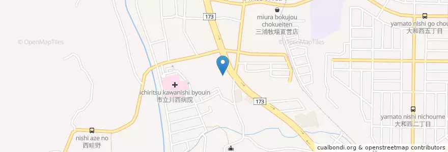 Mapa de ubicacion de Me・Cha en Japan, Präfektur Hyōgo, 川西市.