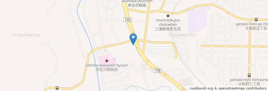 Mapa de ubicacion de スシロー en Japonya, 兵庫県, 川西市.