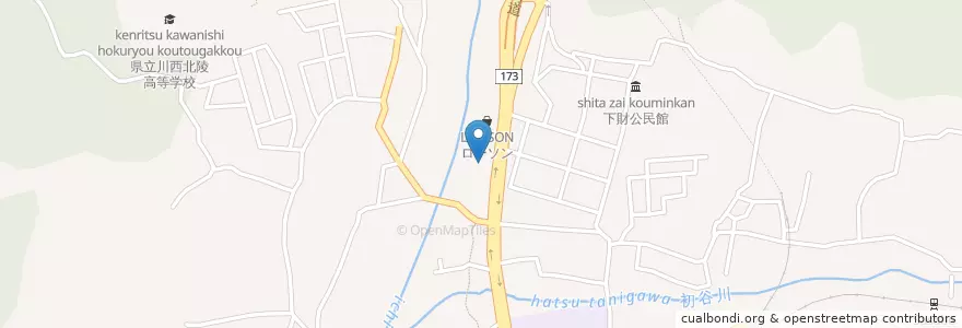Mapa de ubicacion de 甘露寺 en Japão, 兵庫県, 川西市.