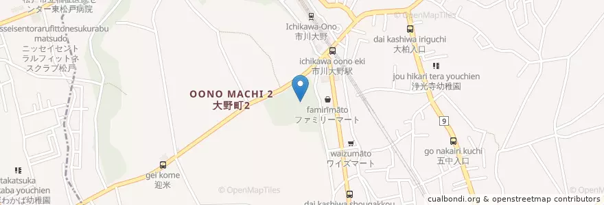 Mapa de ubicacion de 迎米三社宮 en Japón, Prefectura De Chiba, 市川市.