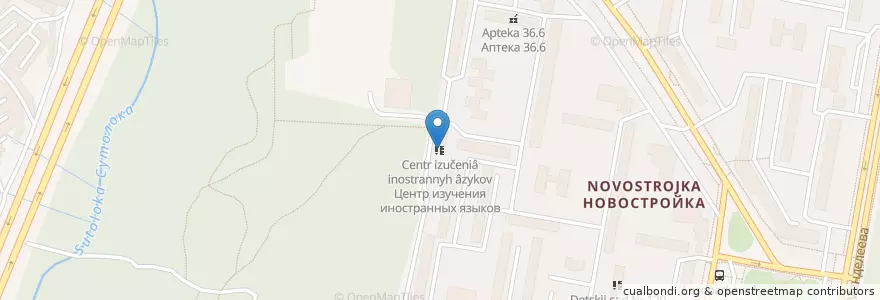 Mapa de ubicacion de Центр изучения иностранных языков en Russie, District Fédéral De La Volga, Bachkirie, Городской Округ Уфа.