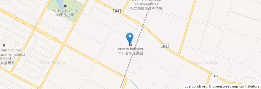 Mapa de ubicacion de エンゼル保育園 en 일본, 군마현, 邑楽郡.