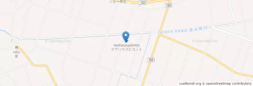 Mapa de ubicacion de ケアハウスピコット en 日本, 群馬県, 邑楽郡, 邑楽町.