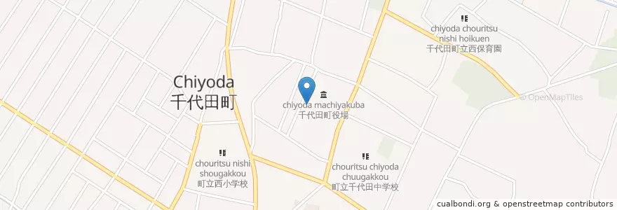 Mapa de ubicacion de 千代田町立山屋記念図書館 en Japon, Préfecture De Gunma, 邑楽郡, 千代田町.