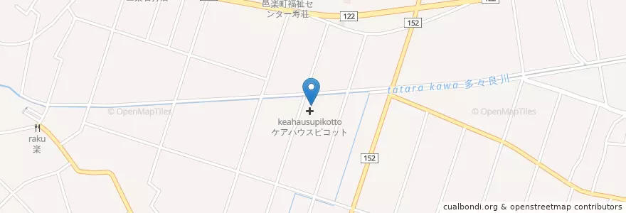 Mapa de ubicacion de 在宅介護支援センターやまつつじ en Japão, 群馬県, 邑楽郡, 邑楽町.