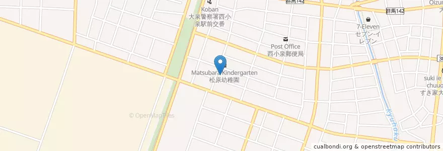 Mapa de ubicacion de 大泉町北児童館 en Japon, Préfecture De Gunma, 邑楽郡, 大泉町.