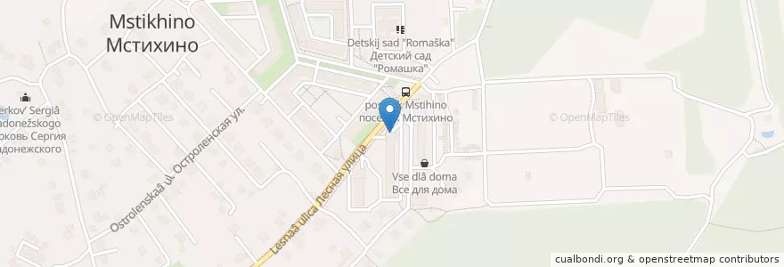 Mapa de ubicacion de ОПС Мстихино en Россия, Центральный Федеральный Округ, Калужская Область, Городской Округ Калуга.