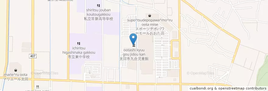 Mapa de ubicacion de 太田市九合児童館 en 日本, 群馬県, 太田市.