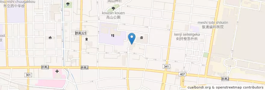 Mapa de ubicacion de 太田市児童センター en Japonya, 群馬県, 太田市.