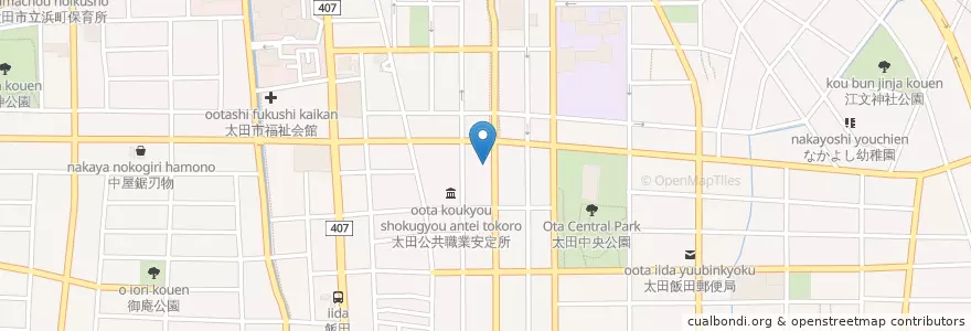 Mapa de ubicacion de 太田消防署九合分署 en ژاپن, 群馬県, 太田市.