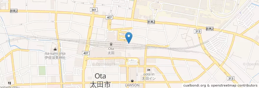 Mapa de ubicacion de 太田警察署駅前交番 en Japan, Präfektur Gunma, 太田市.