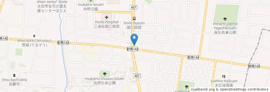 Mapa de ubicacion de 太田警察署高林交番 en Japan, Gunma Prefecture, Ota.