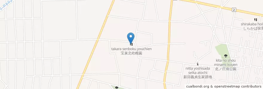 Mapa de ubicacion de 宝泉北幼稚園 en Giappone, Prefettura Di Gunma, 太田市.